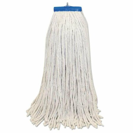 PINPOINT 24 oz Cotton Fiber Lie-Flat & Mop Head - White - 12 Per Carton PI3484875